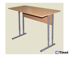 Парты и столы на металлическом каркасе с разными покрытиями
